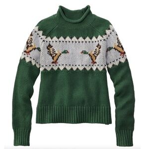 L.L.Bean Women's Rollneck Mallard Sweater
